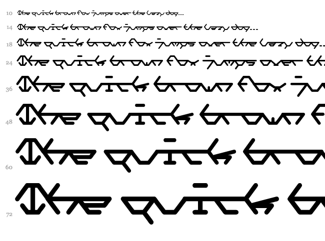 Polygon Star font waterfall